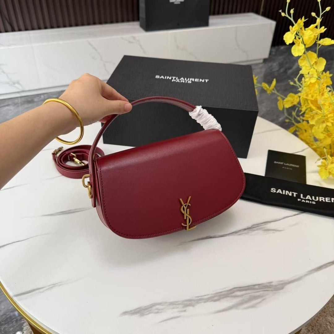 burgundy Leather Handbag