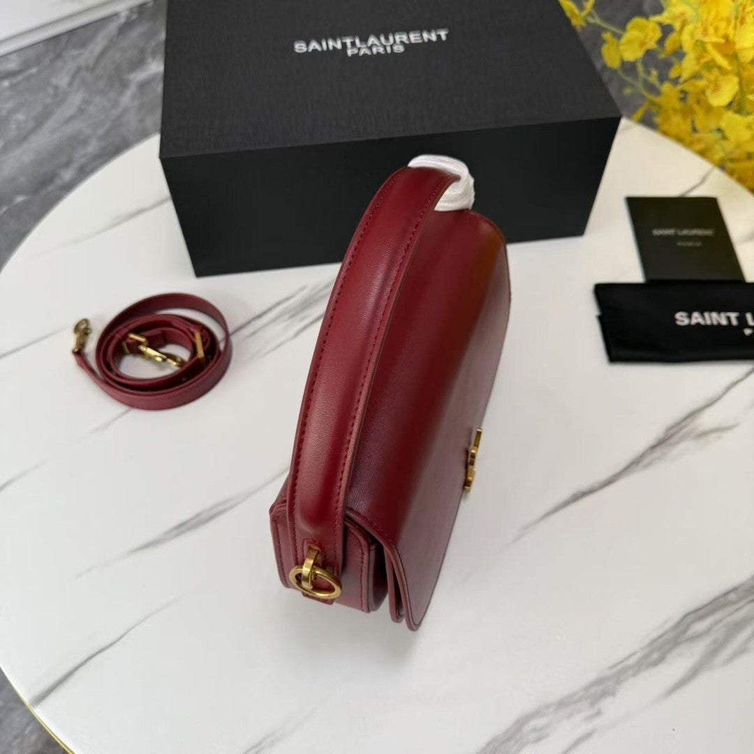 burgundy Leather Handbag