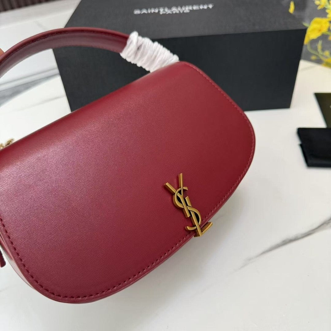 burgundy Leather Handbag