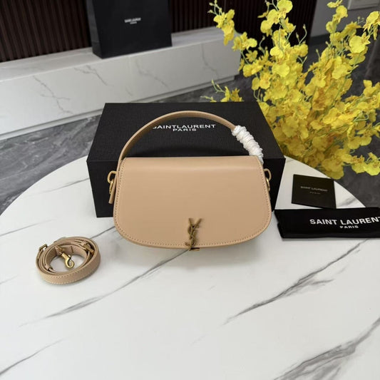 Beige Leather Handbag