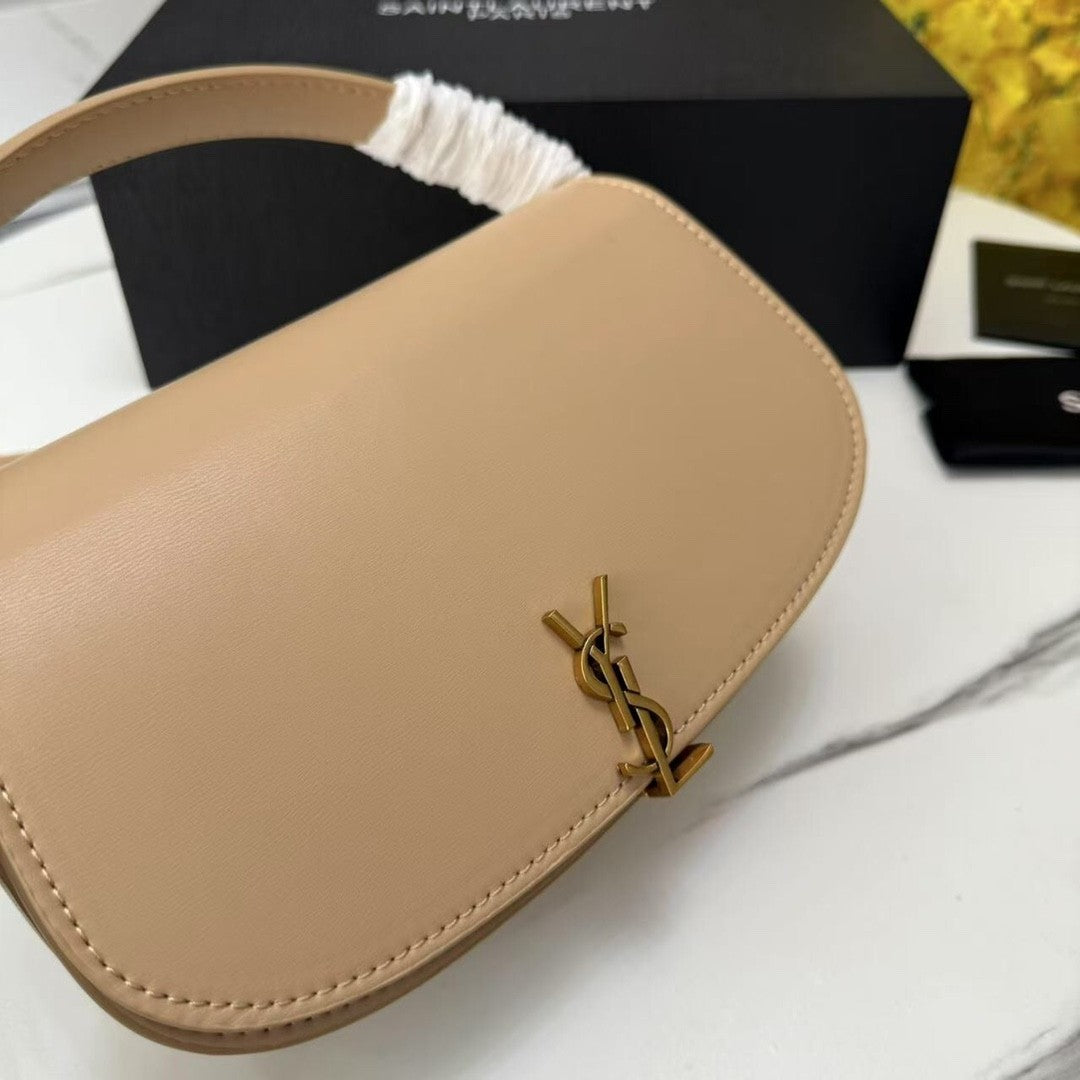 Beige Leather Handbag