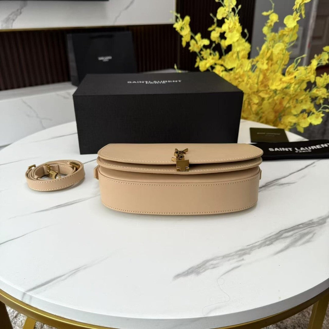 Beige Leather Handbag