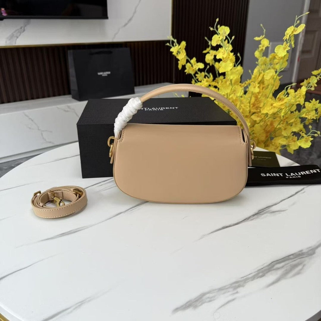 Beige Leather Handbag