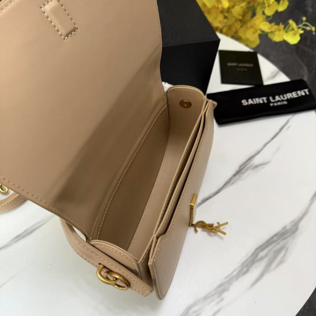 Beige Leather Handbag