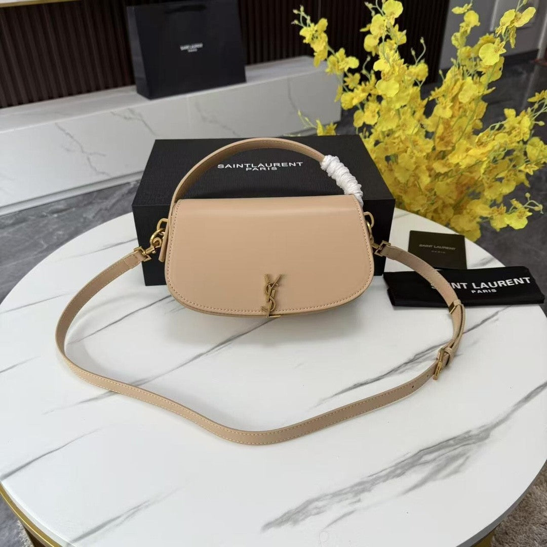Beige Leather Handbag