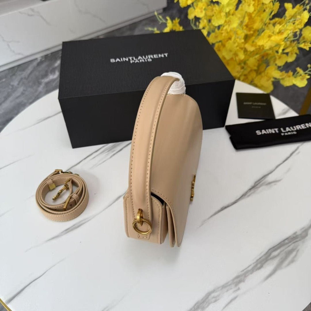 Beige Leather Handbag