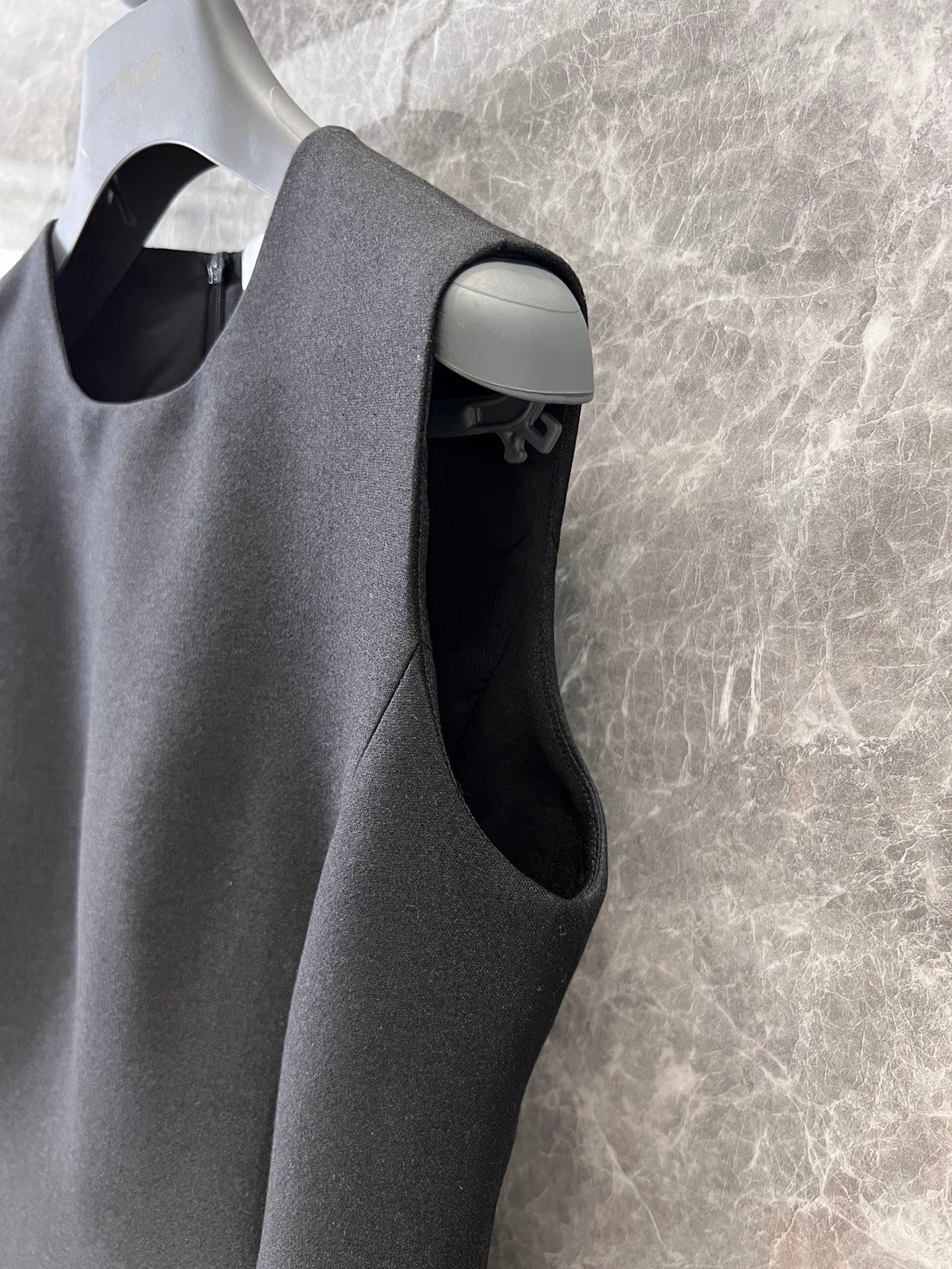 Black Simple Waist  Cinching Dress