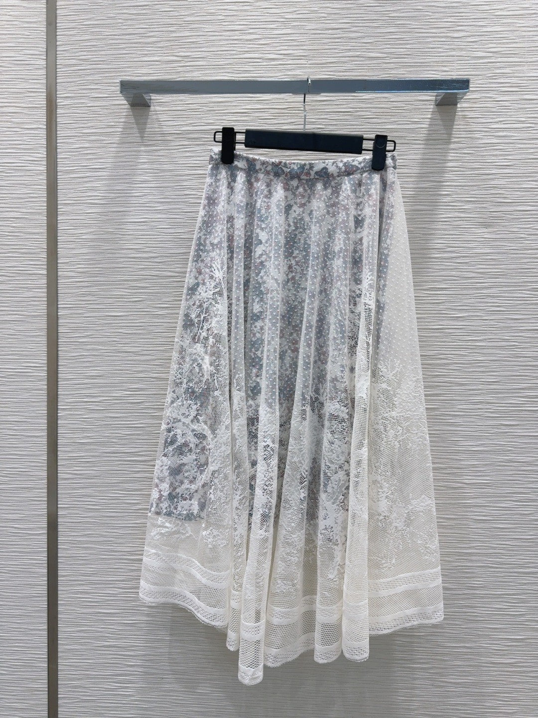 Lace Double Layered Midi Skirt