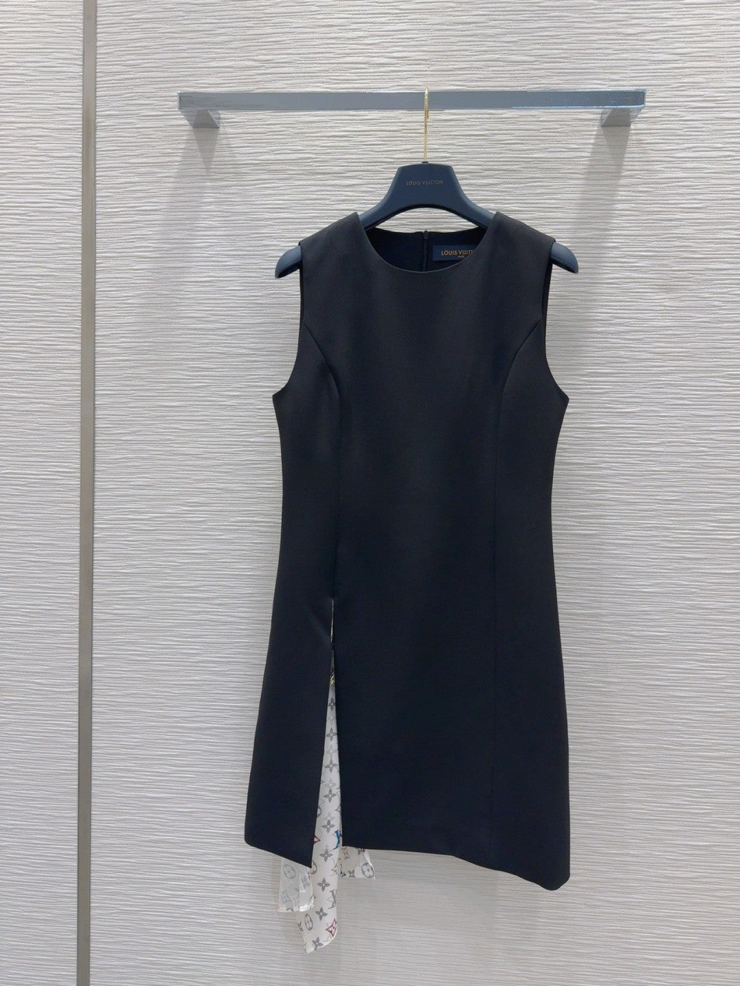 Black Paneled Acetate Dress