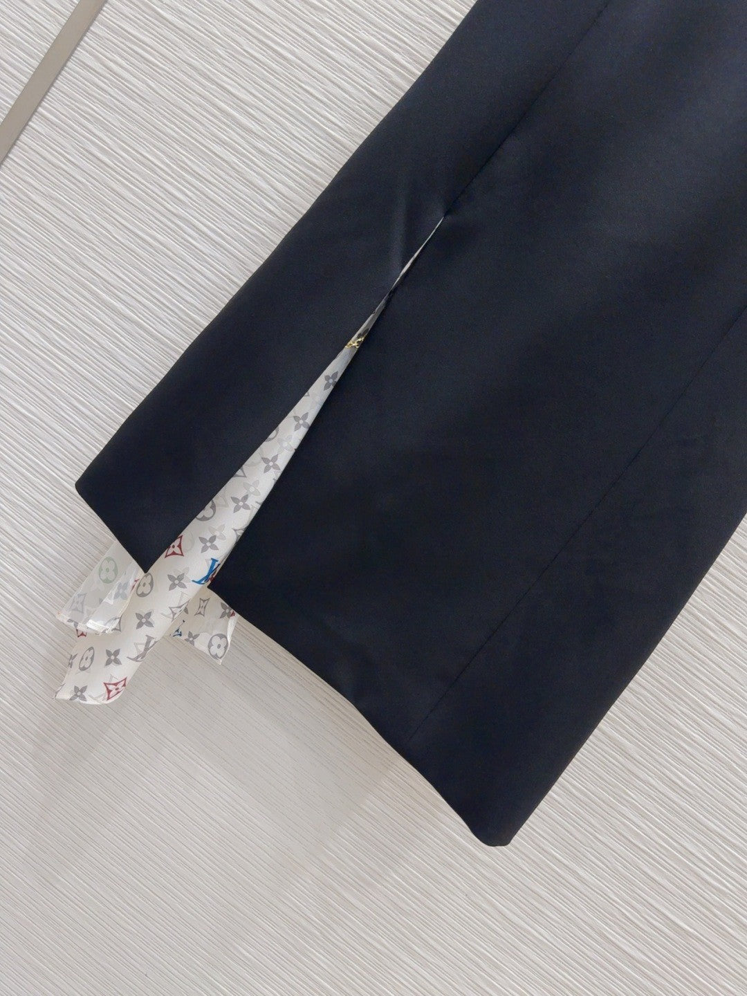 Black Paneled Acetate Dress