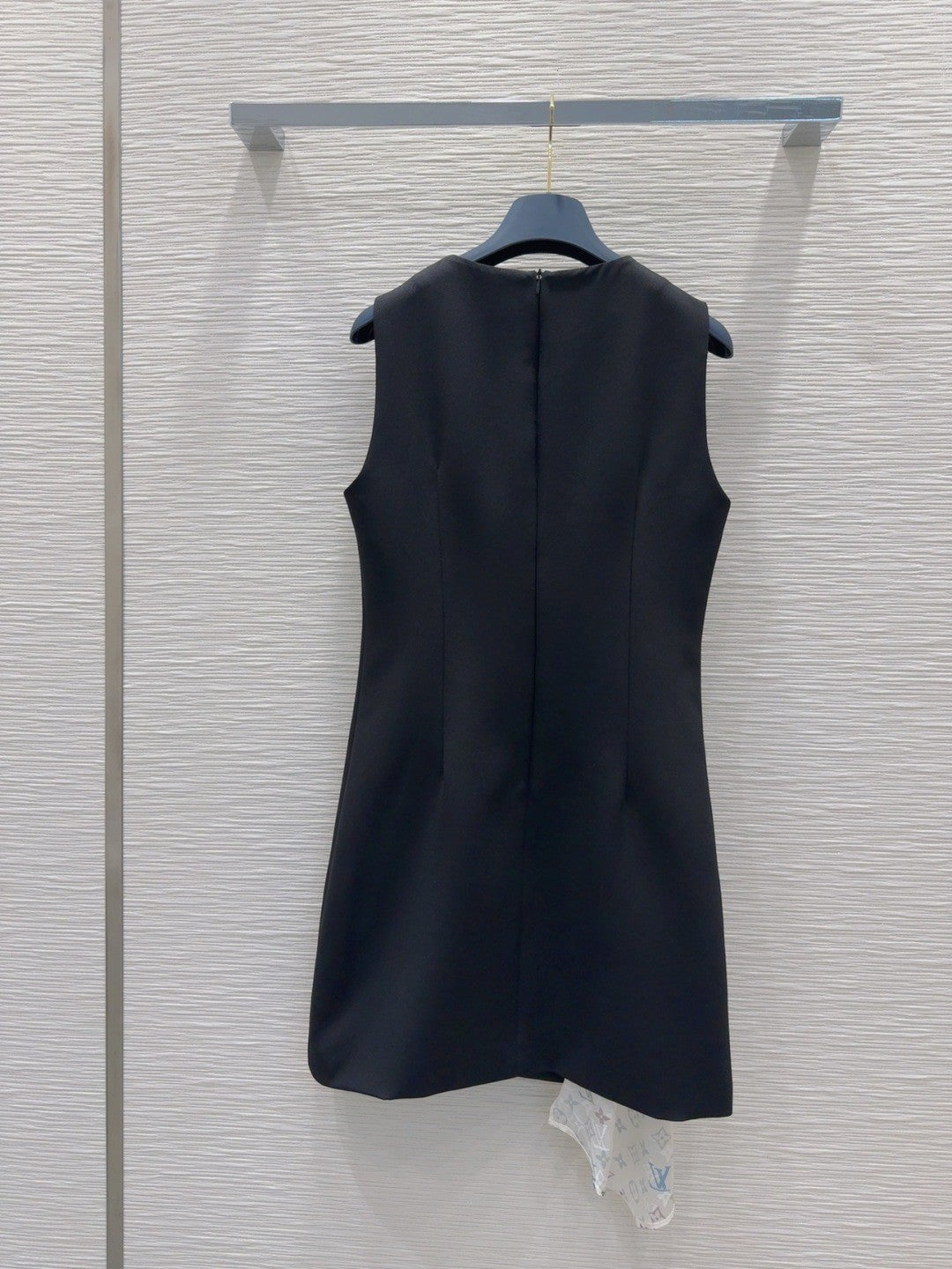 Black Paneled Acetate Dress