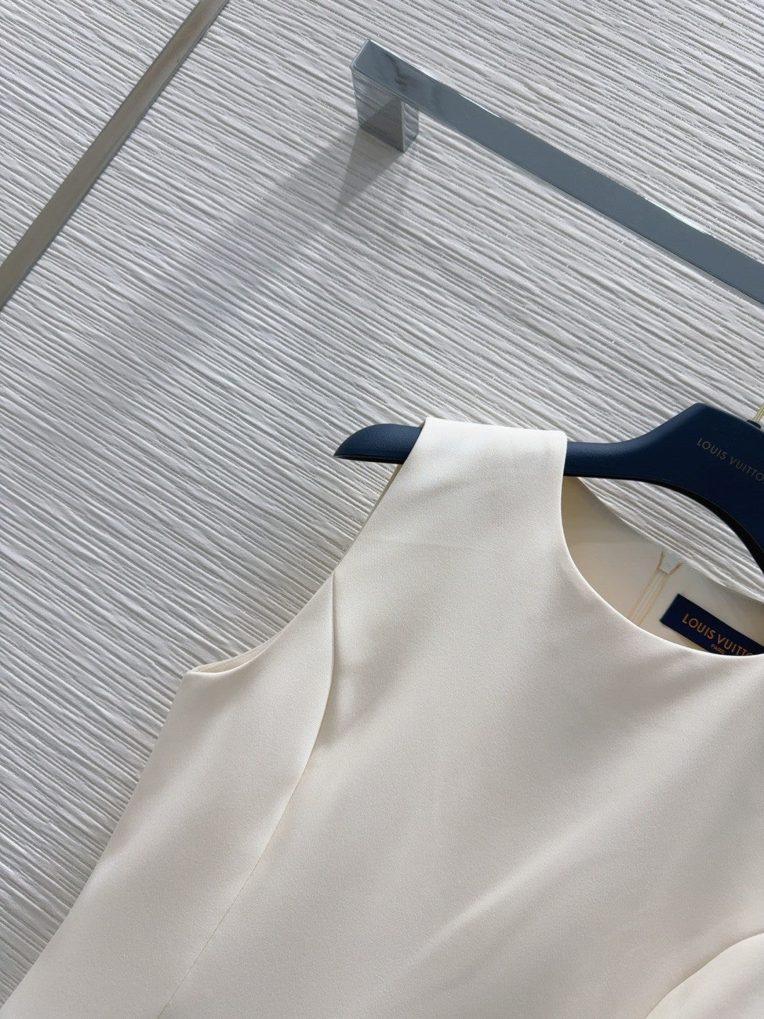 White - Paneled Acetate Dress
