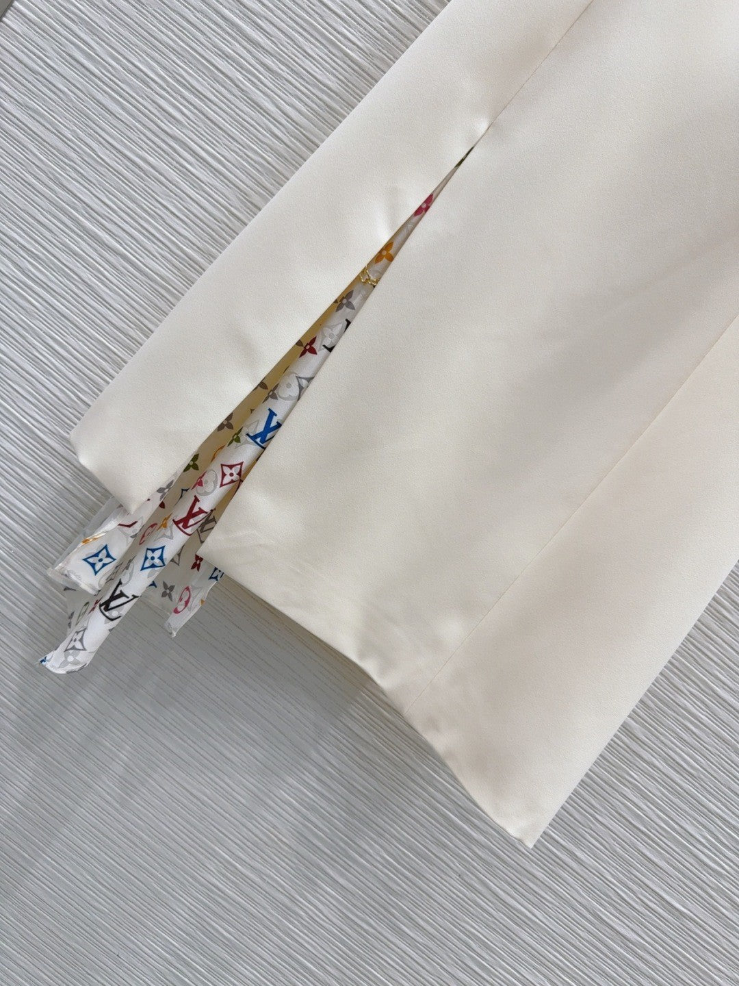 White - Paneled Acetate Dress