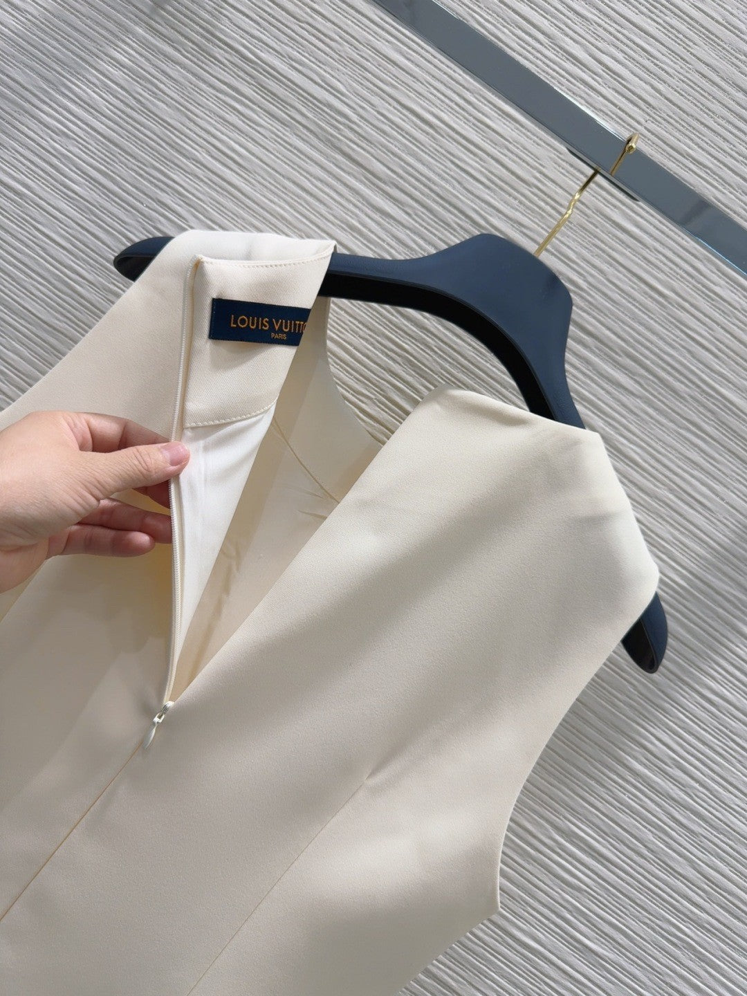 White - Paneled Acetate Dress