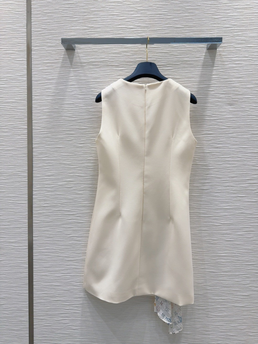 White - Paneled Acetate Dress