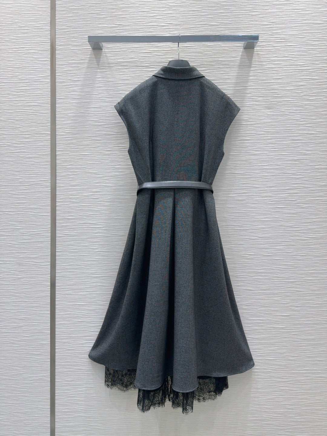 Grey Sleeveless Shirtdress