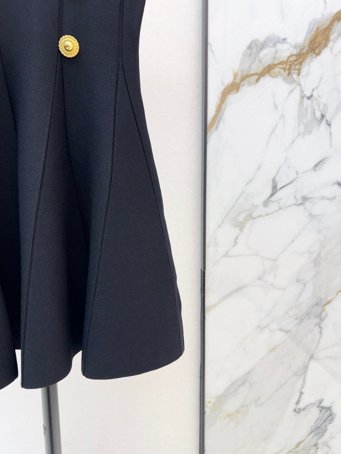 Black Sleeveless V - neck Dress