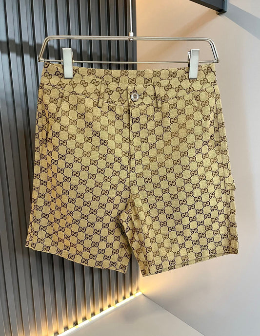 Washered Denim Shorts with Letter Print