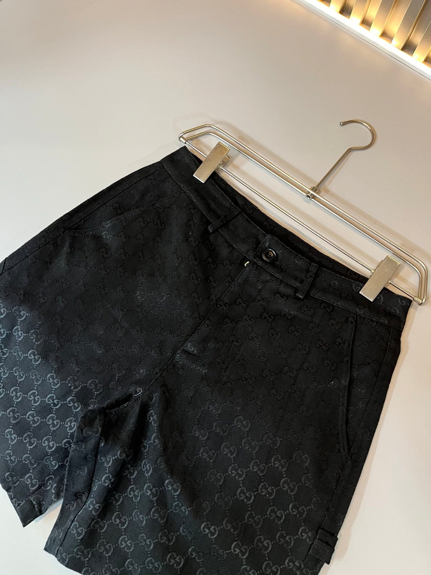 Washered Denim Shorts with Letter Print