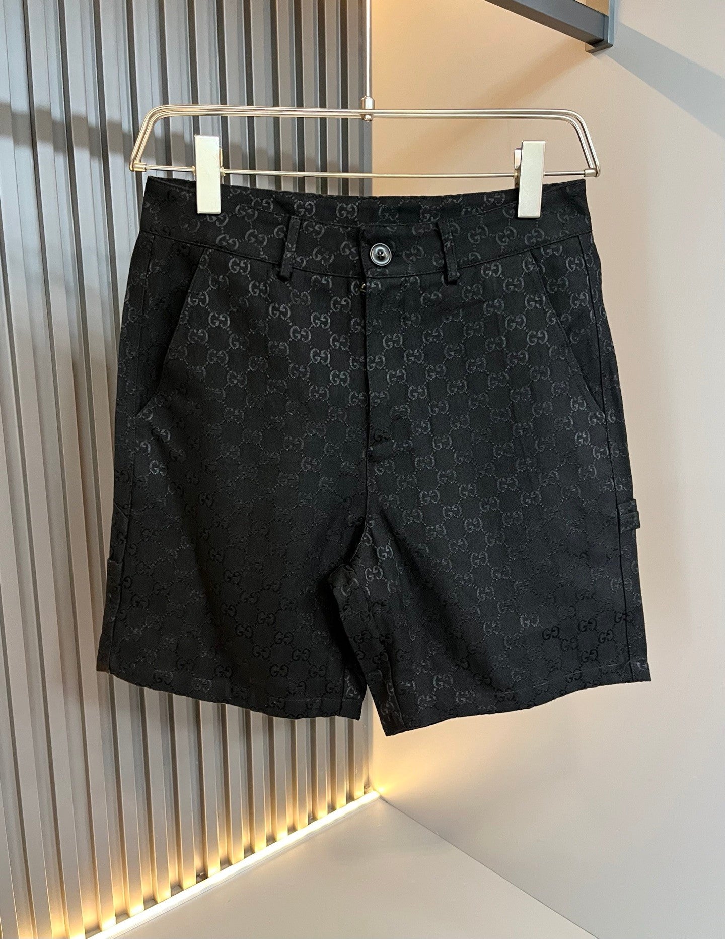 Washered Denim Shorts with Letter Print