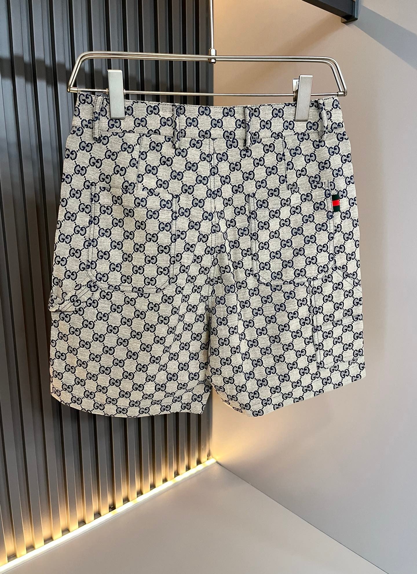 Washered Denim Shorts with Letter Print