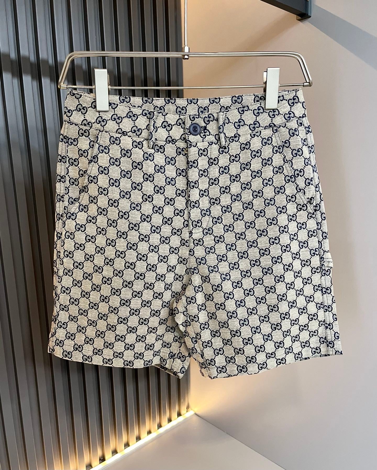 Washered Denim Shorts with Letter Print